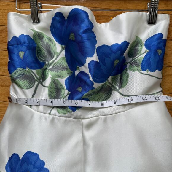 NEW  Aston Studio Audrey Strapless Floral Taffeta Maxi Dress Size S - Picture 10 of 11